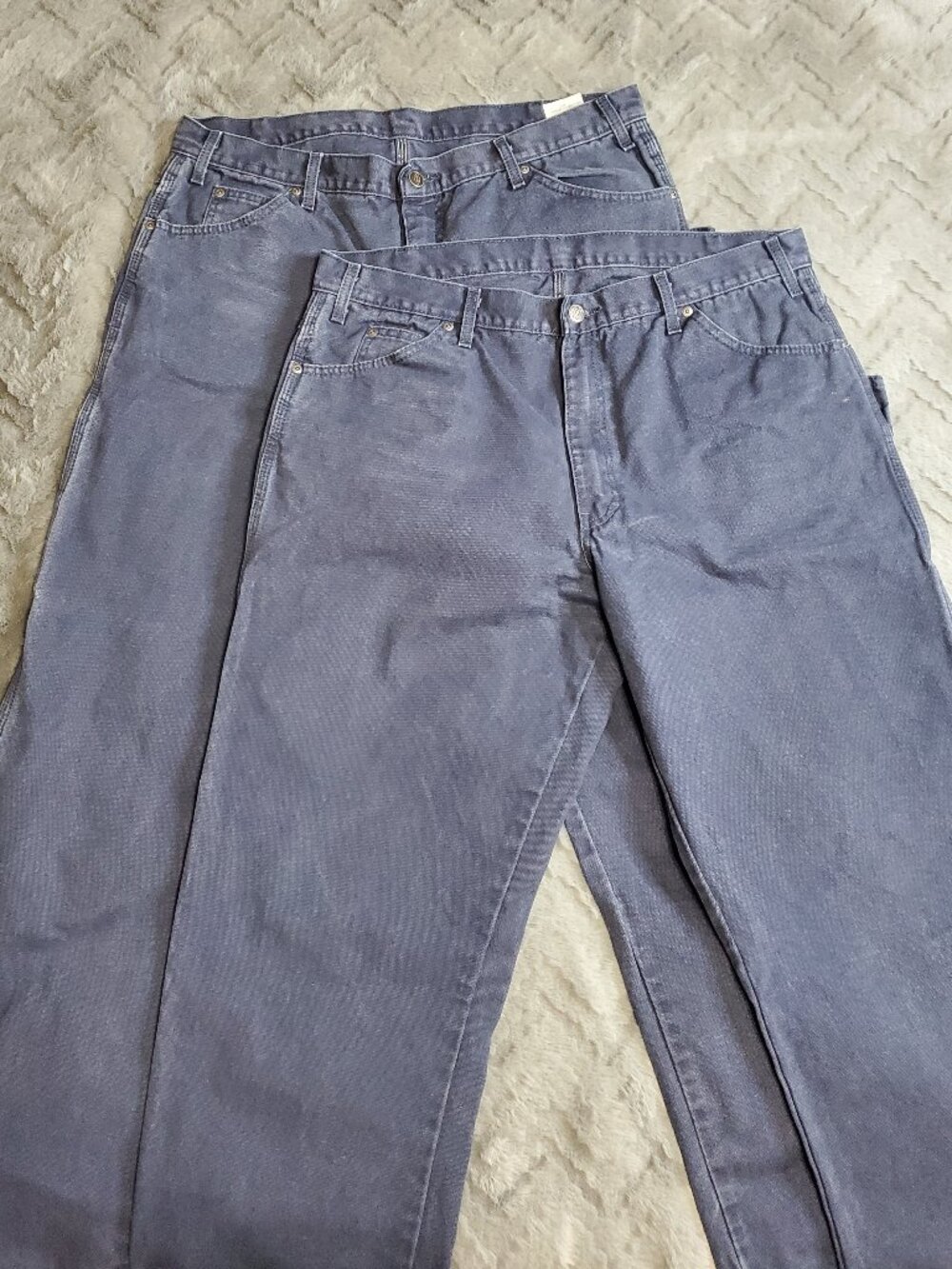 Dickies Faded Carpenter Jeans Workwear Pants Grey / 2 Pairs - Size 38x32